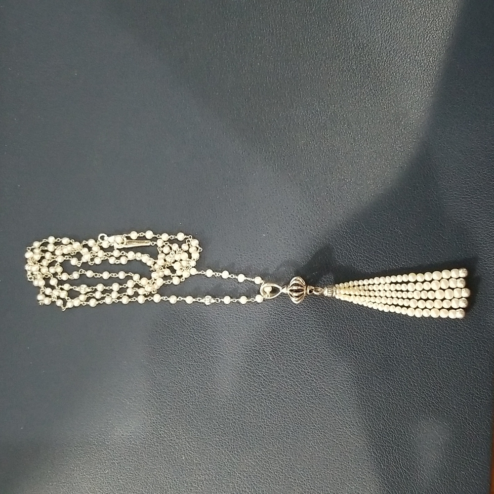 LAGOS Pearl Tassel Pendant Necklace